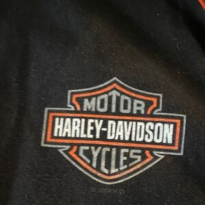 Harley-Davidson Black Tee with Orange and White Logo